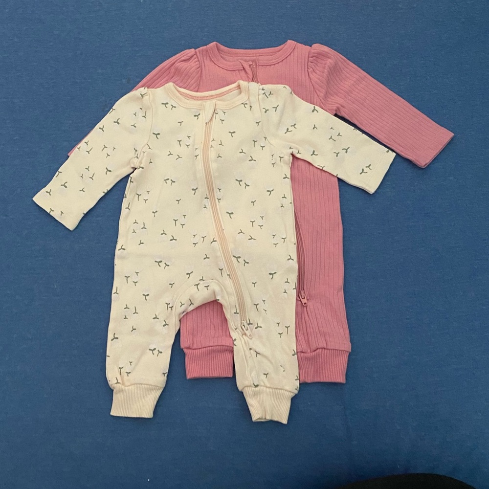 Cloud island pjs baby footless one piece zip at bottom